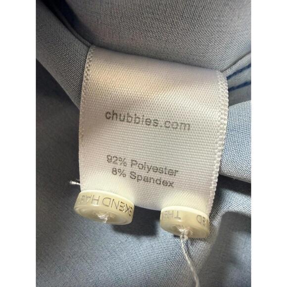 Chubbies Hawaiian Shirt Button Down Neon Martini Glass Party Club Blue Medium - Picture 4 of 6